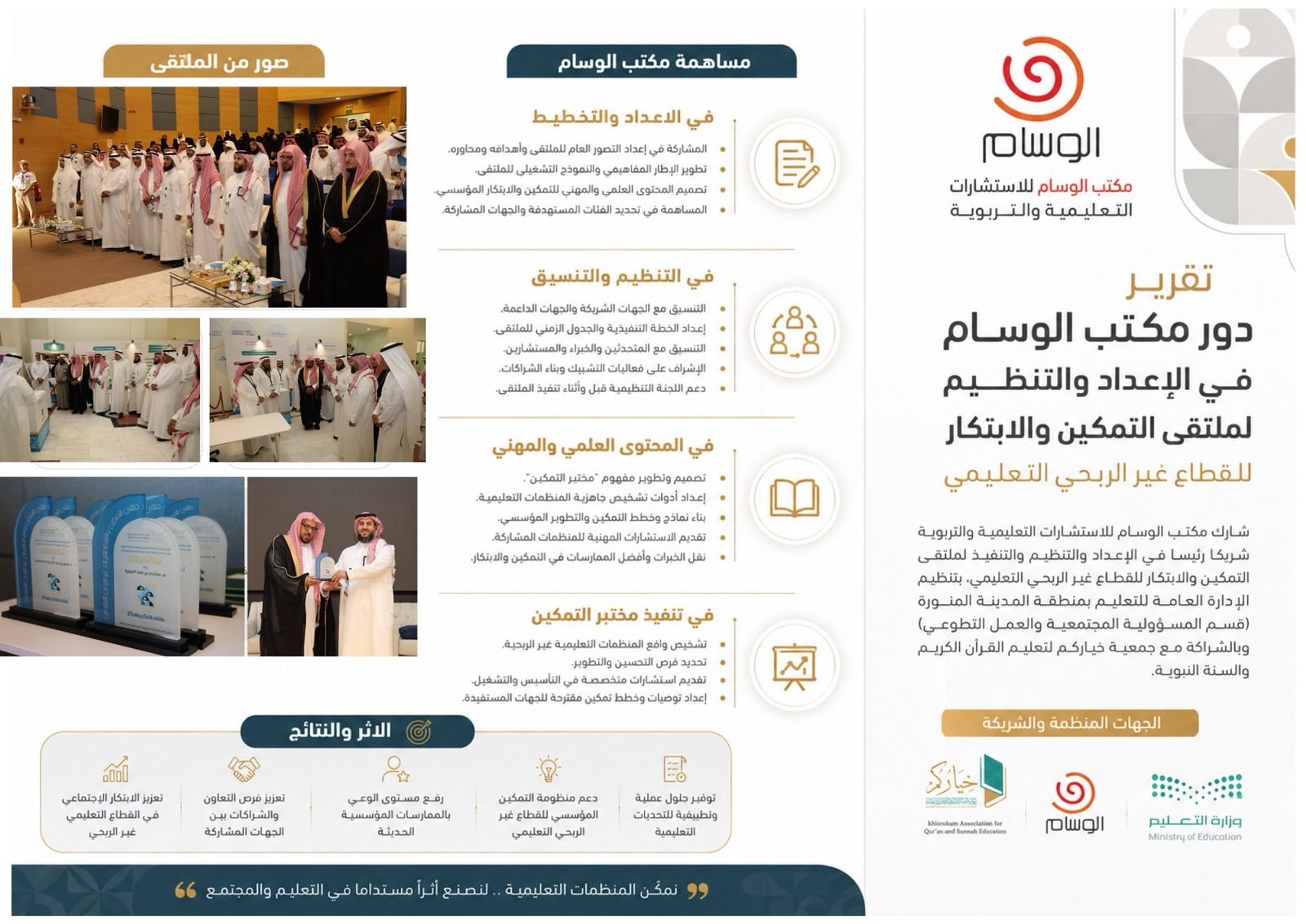 فعالية ملتقى التمكين والابتكار للقطاع غير الربحي التعليمي